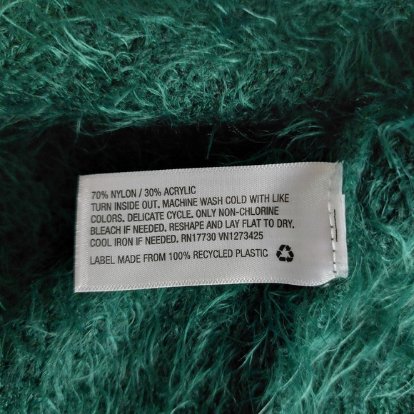 A New Day - Emerald Green Fuzzy Soft Sweater Mockneck - Picture 4 of 5